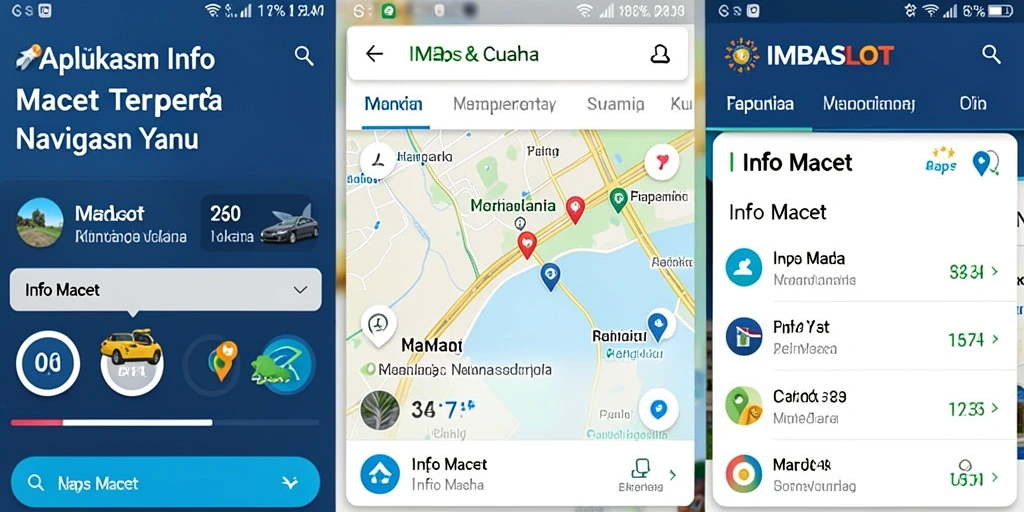 Tampilan antarmuka utama IMBASLOT menunjukkan informasi kemacetan yang jelas.