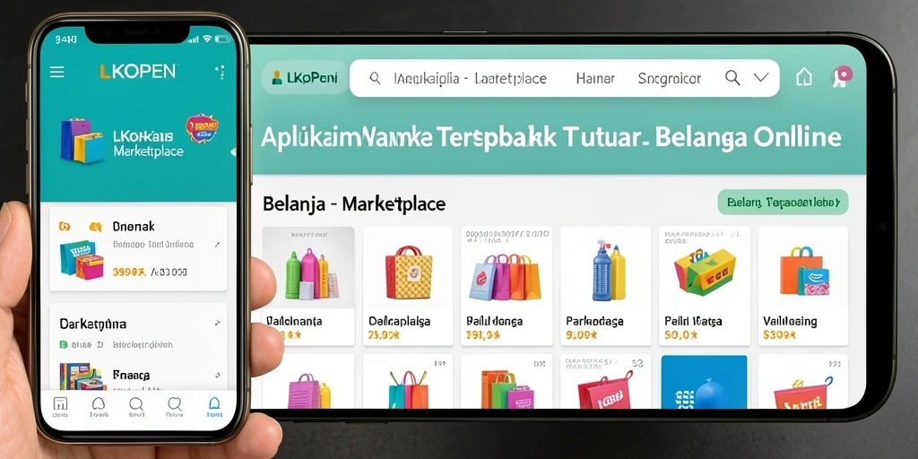 Tampilan antarmuka LKOPEN yang sederhana dan fungsional untuk memudahkan belanja.