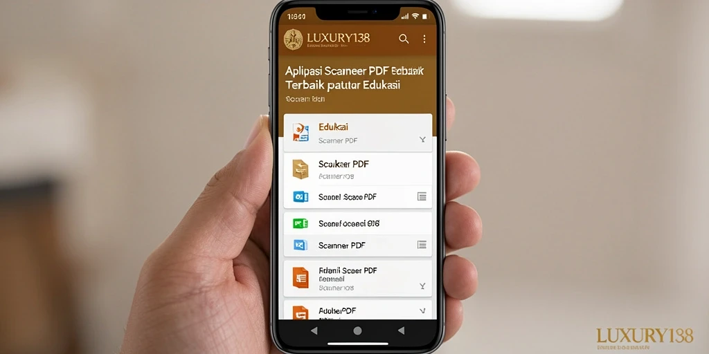 Tampilan antarmuka LUXURY138 yang user-friendly untuk Scanner PDF.