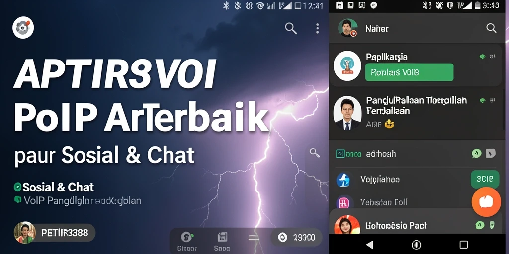 Tampilan antarmuka pengguna PETIR388 dengan fitur VoIP Panggilan.